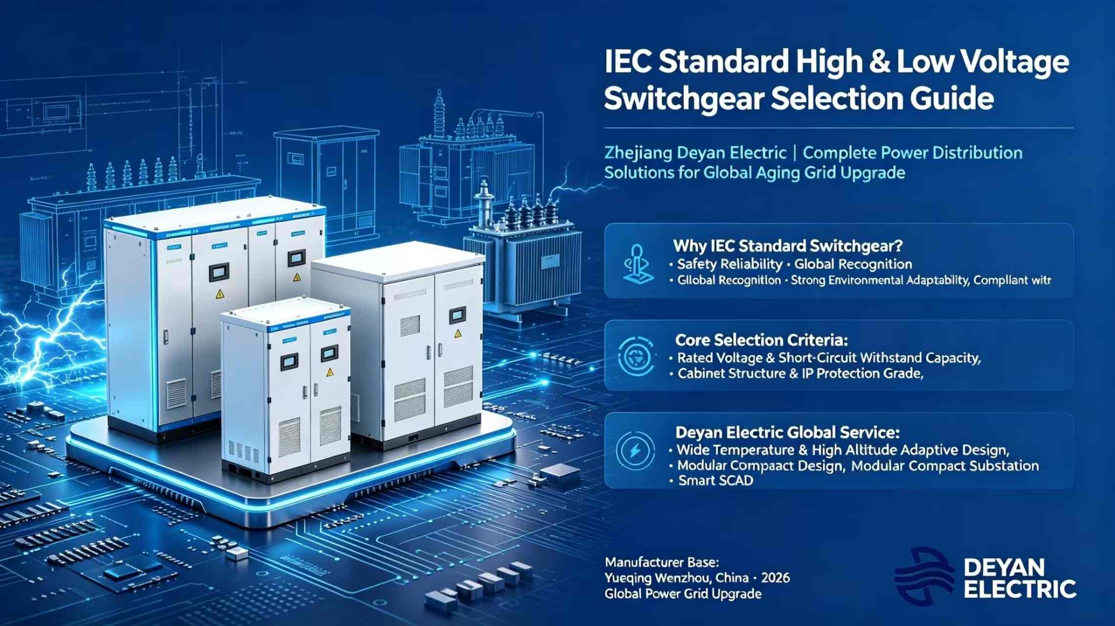 IEC стандартты жоғары және төмен вольтты тарату құрылғыларын таңдау нұсқаулығы: Чжэцзян Дэян электр — бүкіл әлем бойынша ескірген желіні жаңартуға арналған қуатты таратудың толық шешімдері