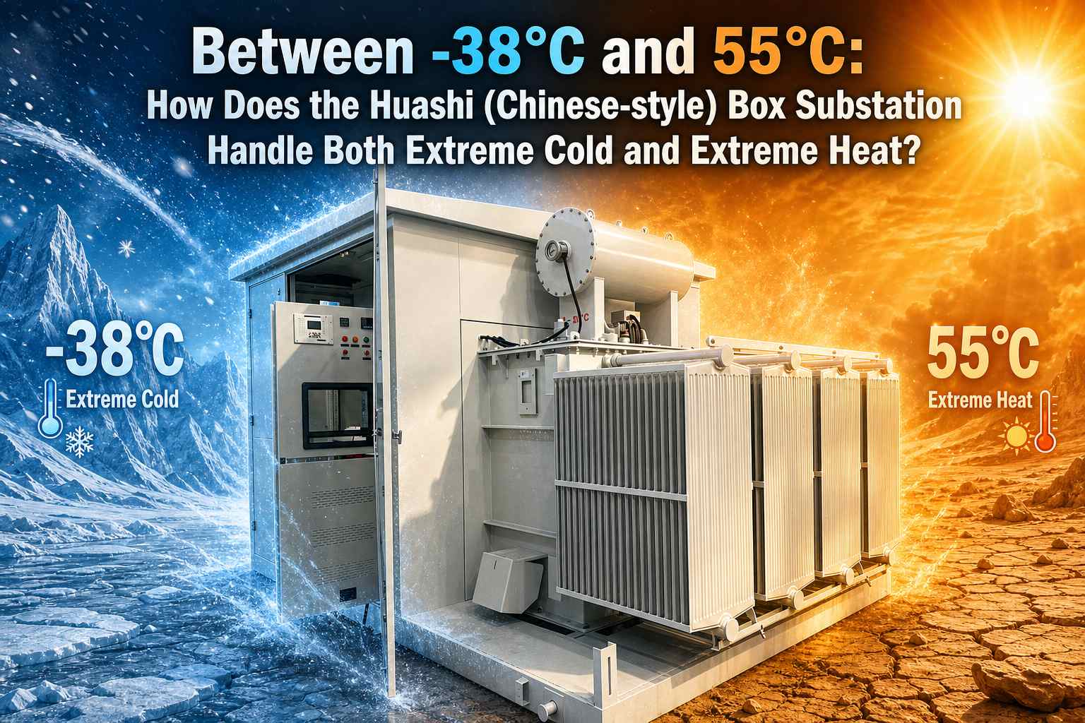 -38°C және 55°C аралығында: Хуаши (қытай үлгісіндегі) қораптық қосалқы станциясы қалай жұмыс істейді